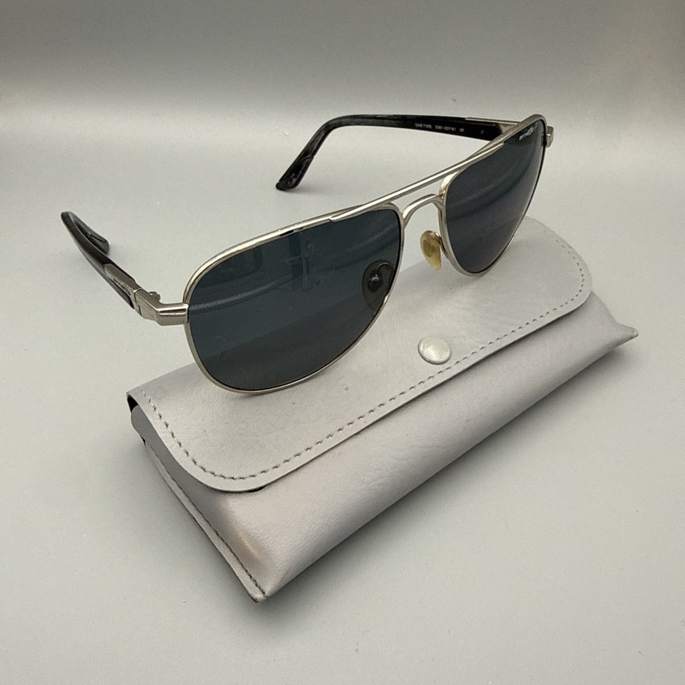 Arnette Aviator Sunglasses 3061-503/71 One Time Polarized Gold Frames EUC